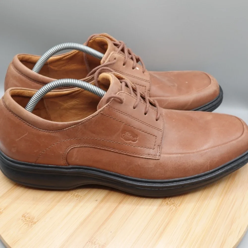Dr Comfort Classic Men 12M Brown Leather Dress Oxford Pressure Relief 8420 Flaws